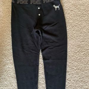 PINK Victoria's Secret Intimates & Sleepwear - Victoria Secret Pink Black Thermal Pajamas Small PINK Victoria's Secret Intimates & Sleepwear - Victoria Secret Pink Black Thermal Pajamas Small